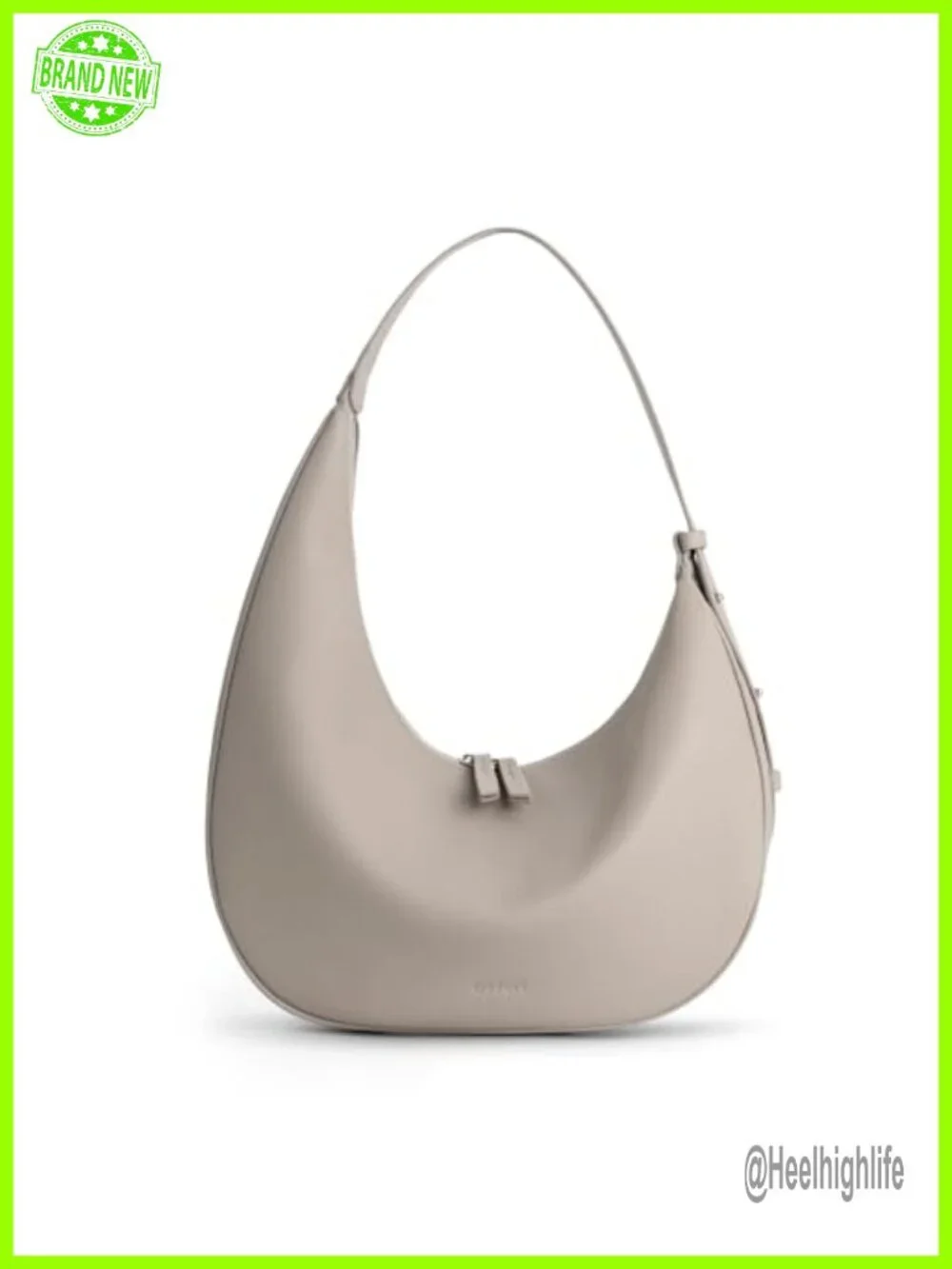 Genuine Leather Slouchy Hobo Bag - Crescent Crossbody Shoulder Bag Handbag
